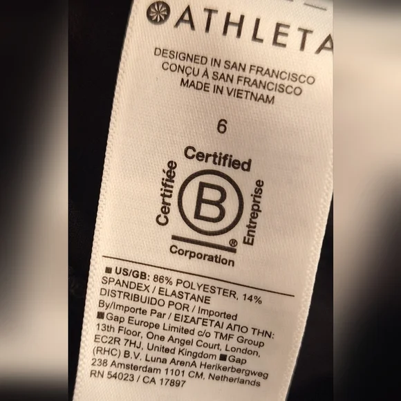 Athleta Endless High Rise Pants Womens 6 Black Straight Leg Pull On - Picture 3 of 7